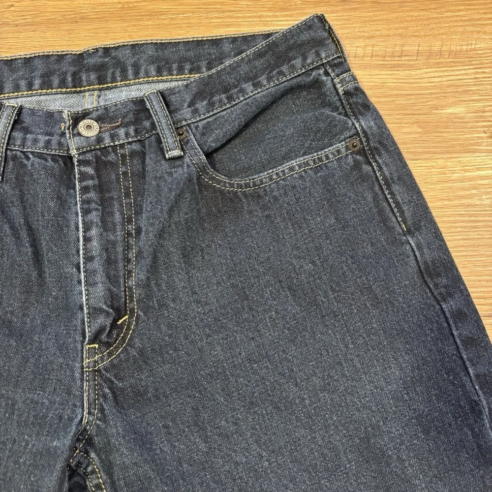Levis 559 Mens 33x34 Relaxed Straight Leg Jeans Dark‎ Wash Blue Cotton Denim